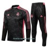 Sudadera De Entrenamiento Trajes Real Madrid Cremallera De Cuarto 2021/22 Roja Negra - Hombre